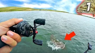 I CAN'T BELIEVE the MONSTER FISH Lurking in this Prairie Pond!!! (GIANT SURPRISE)