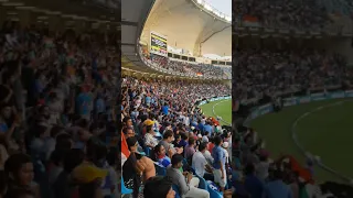 Thousands of Indians Singing in Unity in Dubai Cricket Stadium.