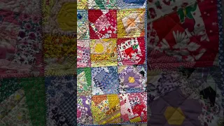 Crazy Quilt with Vintage Fabric || Stitch and Flip Method