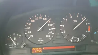 BMW E34 525ix Hartge in Bosnia autobahn 140-220km/h fast