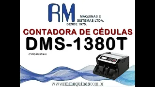 CONTADORA DE CÉDULAS DMS 1380T (FUNÇÃO SOMA). RM Máquinas e Sistemas Ltda.