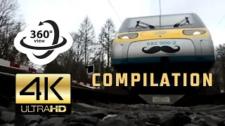 360° camera under train COMPILATION (4K)