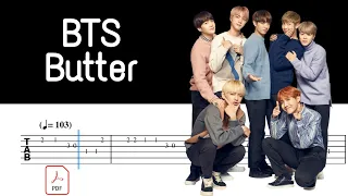 Butter - BTS || Easy Guitar Tabs