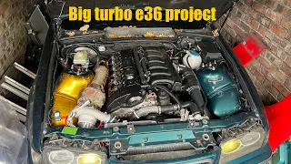 Big turbo bmw e36 project, it’s fighting me all the way 😩