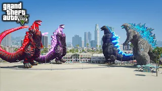 Team Shin Godzilla vs. Atomic Godzilla, Heisei Godzilla Death Battle ( GTA V Mods )