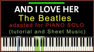 And I love her Beatles PIANO TUTORIAL
