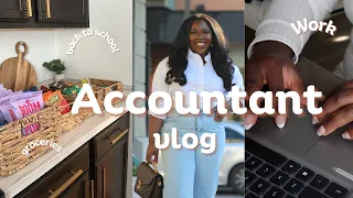 ACCOUNTANT VLOG| back to school routine, grocery restock, fitness update