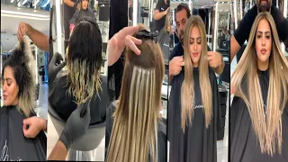 Hair transformation #by mounir #risingmounir #worldisforhairdresser #hair extension