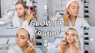 GLOW UP ROUTINE | 0-100 BABY | SKINCARE | HAIR | MAKEUP | OUTFIT | Conagh Kathleen