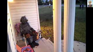 Scaring kids on Halloween (on my porch!!!) - 1066406