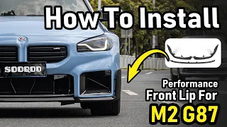 Installation Guide: M2 G87 Dry Carbon Performance Front Lip - Dongsai Car Styling