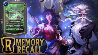 Memory Recall - Ahri & Zilean Deck - Legends of Runeterra - Magic Misadventures