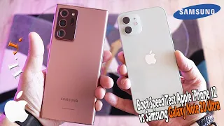 Boot Speed Test Apple iPhone 12 vs Samsung Galaxy Note 20 Ultra