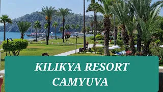 ОБЗОР территории отеля KILIKYA RESORT CAMYUVA. Часть 2. ПЛЯЖ и территория рядом с пляжом,  БАССЕЙН.