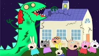 DINOSAUR TURNS INTO A GIANT ZOMBIE | Peppa Pig Funny Animation