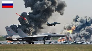 Today! The Russian airport housing 500 fighter jets was destroyed by Ukrainian counterattacks