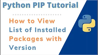 How to get a list of Installed Packages with Version Details in Python Jupyter Notebook
