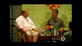 Anthony Bourdain, Mario Batali and Bill Buford at the New York Public 2005Library