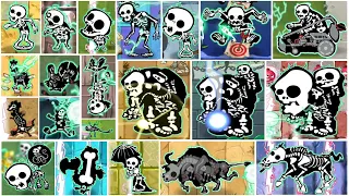 PvZ 2 Discovery - Collection Of Skeletons of All Zombies When Electrocuted