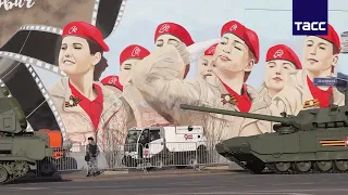 Passage of military equipment to the night rehearsal of the Victory Parade in Moscow