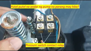 Pressure switch contact relay