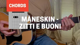 Maneskin - ZITTI E BUONI [ Easy Guitar Chords Tutorial ]