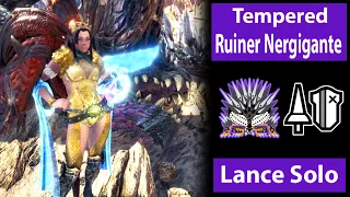 Lance Solo - Tempered Ruiner Nergigante (full commentary) [Monster Hunter: World- Iceborne]