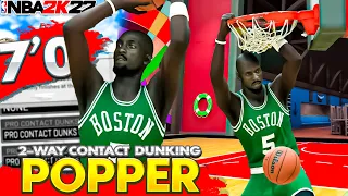 RIDICULOUS 7FT 2-WAY CONTACT DUNKING POPPER BUILD ON NBA 2K22! BEST CENTER BUILD ON NBA 2K22!