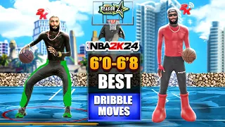 Season 4 - BEST DRIBBLE Moves for SMALL & TALL GUARDS🤯 in NBA 2K24 | Move like a COMP PG!