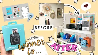 DIY Polaroid/Fujifilm Instax inspired YouTube FILMING Studio BACKGROUND setup + Giveaway WINNER!?!