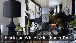 HOUSE TO HOME|AMAZON FAVORITES|BLACK AND WHITE LIVING ROOM TOUR| BUDGET LUXURY