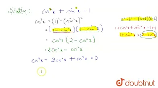 The real roots of the equation cos^7x+sin^4x=1nin the interval (-pi,pi)nare __________, ______...