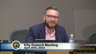April 25th, 2022 City Council Meeting