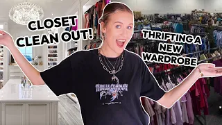 Cleaning out my closet & thrifting a whole new wardrobe!