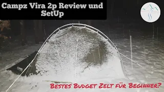 Campz Vira 2P - Review und SetUp/Aufbau|Das beste budget Zelt für Anfänger? Extremtest bei -7°C