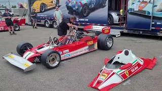 Ferrari 312 T2 F1 - Niki Lauda - engine warm up (Masters Historic - Watkins Glen 2021)