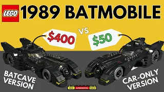 LEGO 1989 Batmobile Comparison: Is the $400 Batcave Version Different from the $50 Version?