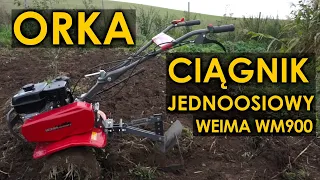 Orka ciągnikiem jednoosiowym Weima wm900. Orka kontra ściółkowanie.