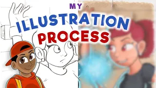 My Illustration Process - From Idea to a Masterpiece | Cadillac Cartoonz