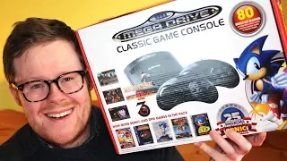 Sega Mega Drive (Genesis) Classic Games Console With 80 Built In Games - By ATGAMES