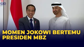 Momen Presiden Jokowi Bertemu Presiden Mohamed bin Zayed di UEA