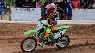 Davi Miranda #01 campeão na categoria mirim-A no motocross em João Câmara