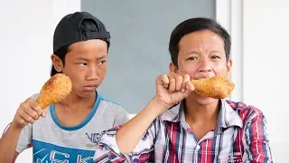 NERF GUN FRIED CHICKEN FOOD BATTLE