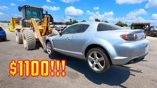 I won a 2004 Mazda RX8 6spd From Copart for $1100 With a BIG SURPRISE INSIDE!! Brap Brap! 300K SUBS!