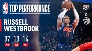 Russell Westbrook Records His 5th Straight TRIPLE DOUBLE in Toronto