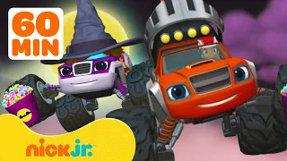 Blaze's Best Halloween Rescues! 🎃 w/ AJ, Watts & Stripes | 1 Hour Compilation | Nick Jr.