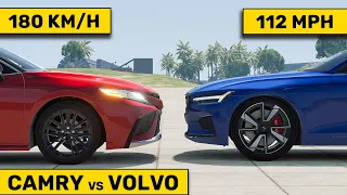 😱 FACE to FACE | TOYOTA CAMRY VS VOLVO POLESTAR | CRASH TEST