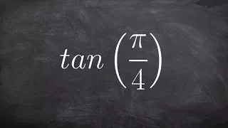 Tutorial for evaluating tangent of an angle on the unit circle first quadrant