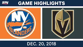 NHL Highlights | Islanders vs. Golden Knights - Dec 20, 2018