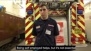 How might being an on-call firefighter work with your primary job?